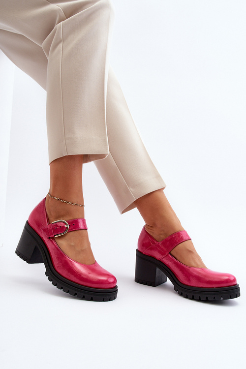 Zazoo 20166 Patent Leather Heels Fuchsia