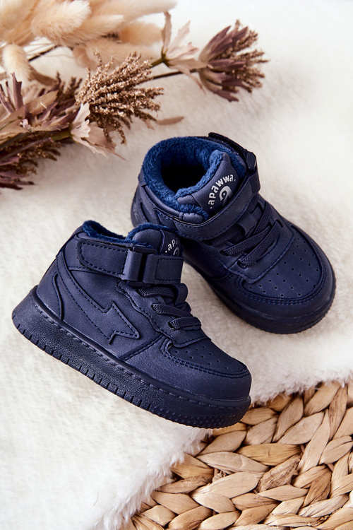 Children's Insulated High Sneakers Navy Clafi