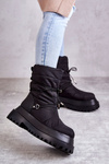 Women's Snow Boots On The Platform Black Lilou 