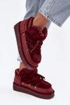 Low Snow Boots with Fur D.Franklin DFSH370011 Burgundy