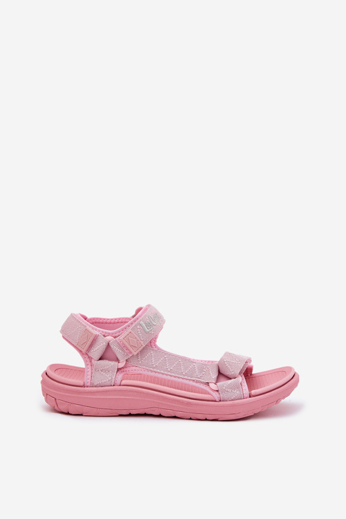 Ladies Fabric Sandals With Velcro Lee Cooper LCW-25-34-3561L Pink