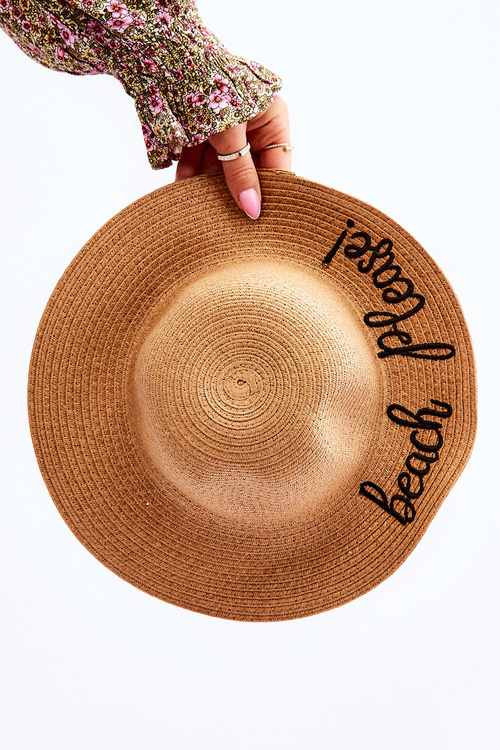 Kids Hat With Beach Please! Beige