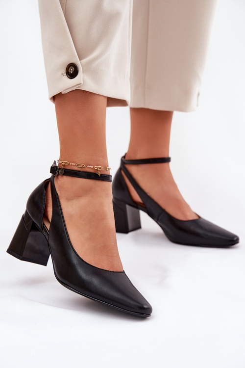 Leather Heels On A Heel Maciejka K6816-01 Black