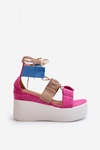Women's Lace-Up Sandals Fuchsia Helavi
