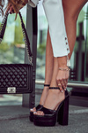 Fashionable Sandals On A High Heel Black Lovelace