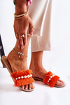 Women's Slippers With Decorative Strap Orange Ramisa 