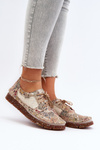 Półbuty Wzorzyste Damskie Maciejka 06347-04 Beżowe