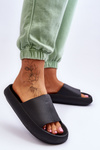 Fashion Foam Slippers On Chunky Platform Black Linnea