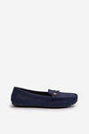 Classic Navy Blue Women's Moccasins Iramarie