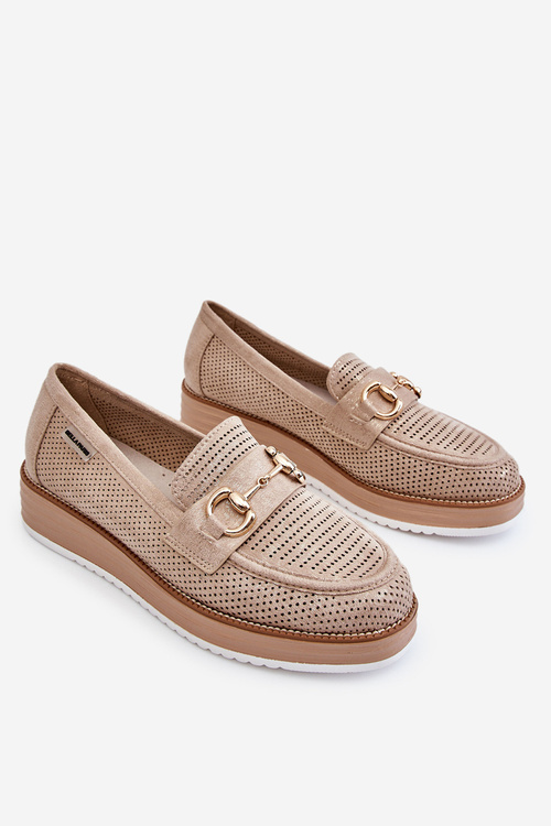 Women's Loafers On The Platform Beige Danny