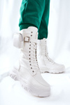 Platform Boots With Pouch White Issanti