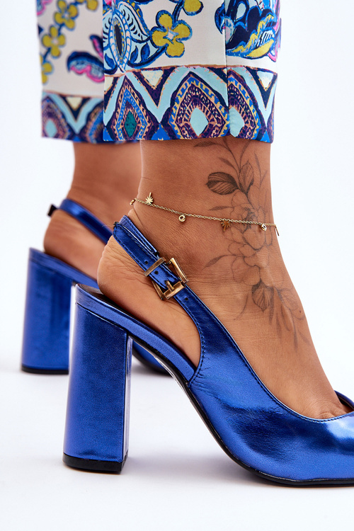 Classic Stilettos On Heel Blue My Love