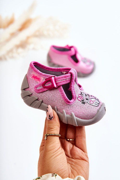 Buty Papcie Kotek Różowe Befado 110P433
