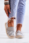 Espadryle Klasyczne Na Płaskiej Podeszwie Szare Warm Time