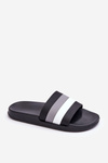 Women's Striped Slippers Black Vision