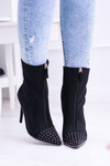 Black Suede Stiletto Boots Regio
