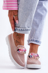 Women's Slip-on Tennis Sneakers with Decoration Pink Taylor