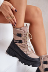 Women's Snow Boots With Zipper Lee Cooper LCJ-24-47-3143 Beige