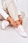 Women's Logged Sneakers White-Pink Daphne