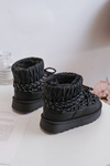 Children's Insulated Snow Boots With Thick Fur Black Nastira
