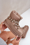 Suede Winter Boots Women With Thick Lacing D.Franklin DFSH375003 Taupe
