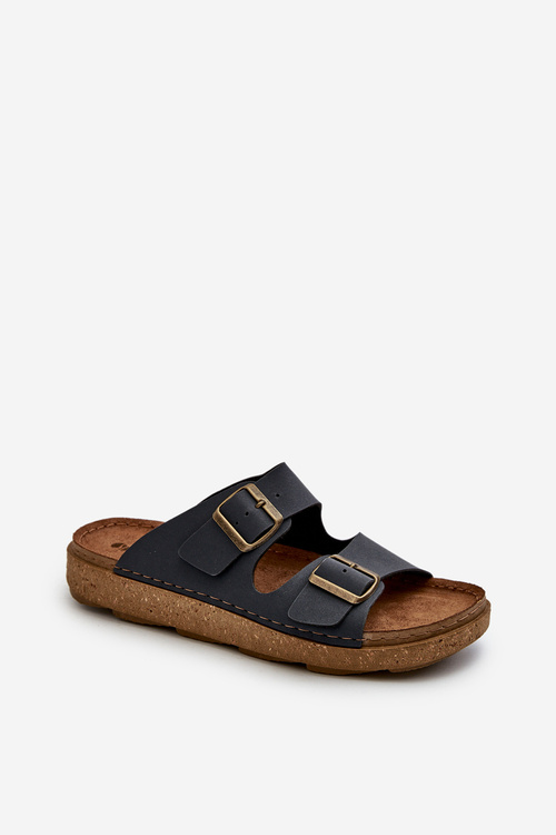 Light Comfortable Men's Flip-Flops with Buckles Inblu MT000016 Navy
