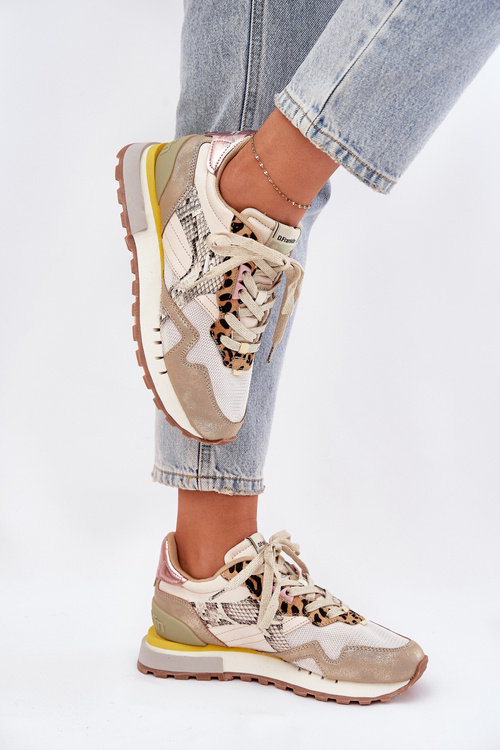 Buty Sportowe Sneakersy Damskie Złote D.Franklin DFSH378006