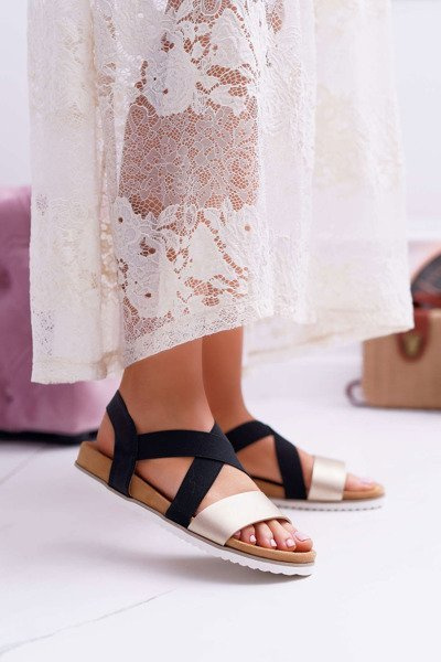 Black Women's Sandals with Erasers Itako
