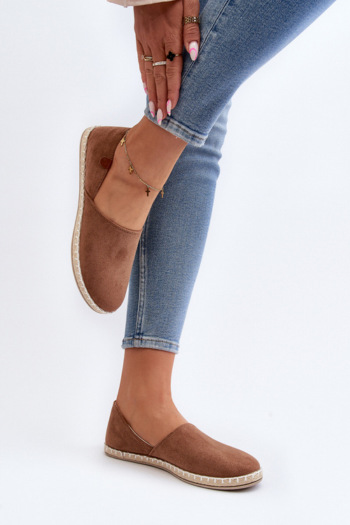 Women's Suede Espadrilles Brown Vulcano