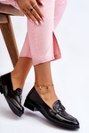 Patent Flat Heel Loafers Black Marra
