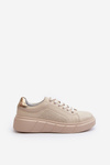 Women's Leather Platform Sneakers Beige Gatira