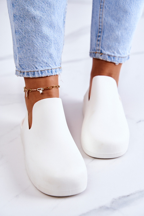 Fashionable Rubber Clogs White Meriko