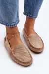 Women's Openwork Moccasins Beige Rasirna