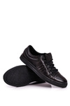Men's Leather Shoes Trainers BEDNAREK Black