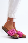 Women's Sandals with Buckle Eco Suede Pink Laeltia
