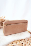 Large Women's Wallet With Extra Wallets Beige