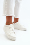 Low Women's Sports Sneakers Made of White Eco Leather Diunna