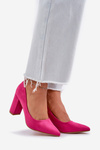 Women's Heels On Block Eco Suede Fuchsia Florena