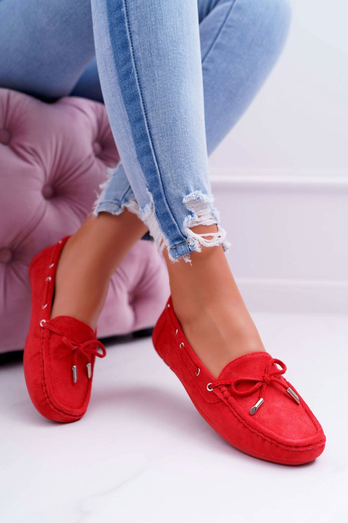 Mokassins Women's Comfortable Eco Suede Red Memfi