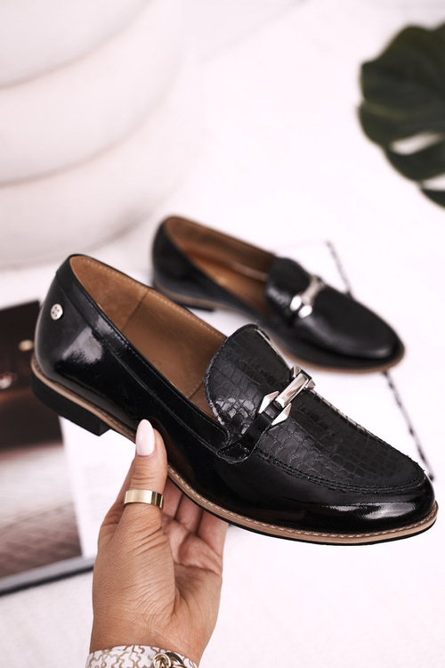 Women's Shoes Maciejka Lacquered Loafers Black 4099A-01/00-1