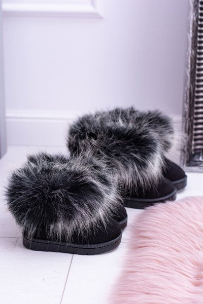 Children's Snow Boots With Fur Black Ariana