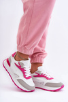 Women's Platform Sports Shoes White-Pink Henley