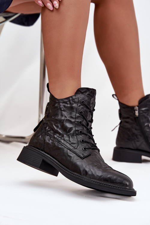 Women's Boots Made of Natural Leather Insulated Artiker 57C1006 Black