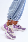 Women's Lace-up Sneakers Purple Cortes