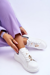 Women's Sports Shoes On A Massive Platform White And Black Chante