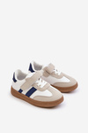Children's Velcro Sneakers White-Blue Tromella
