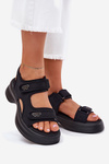 Women's Sandals With Golden Details Black Luvira