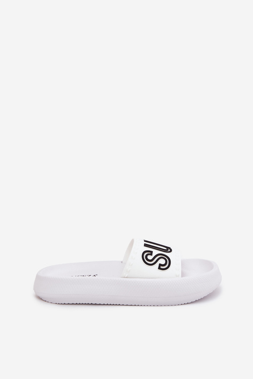 Women's Slippers On Thick Sole SUMMER White Vinceza 76051