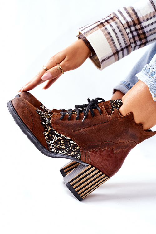 Women’s Boots Leather Maciejka Brown 03190-02