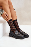 Women's Moccasins With Decoration Eco Leather Black Tialorae